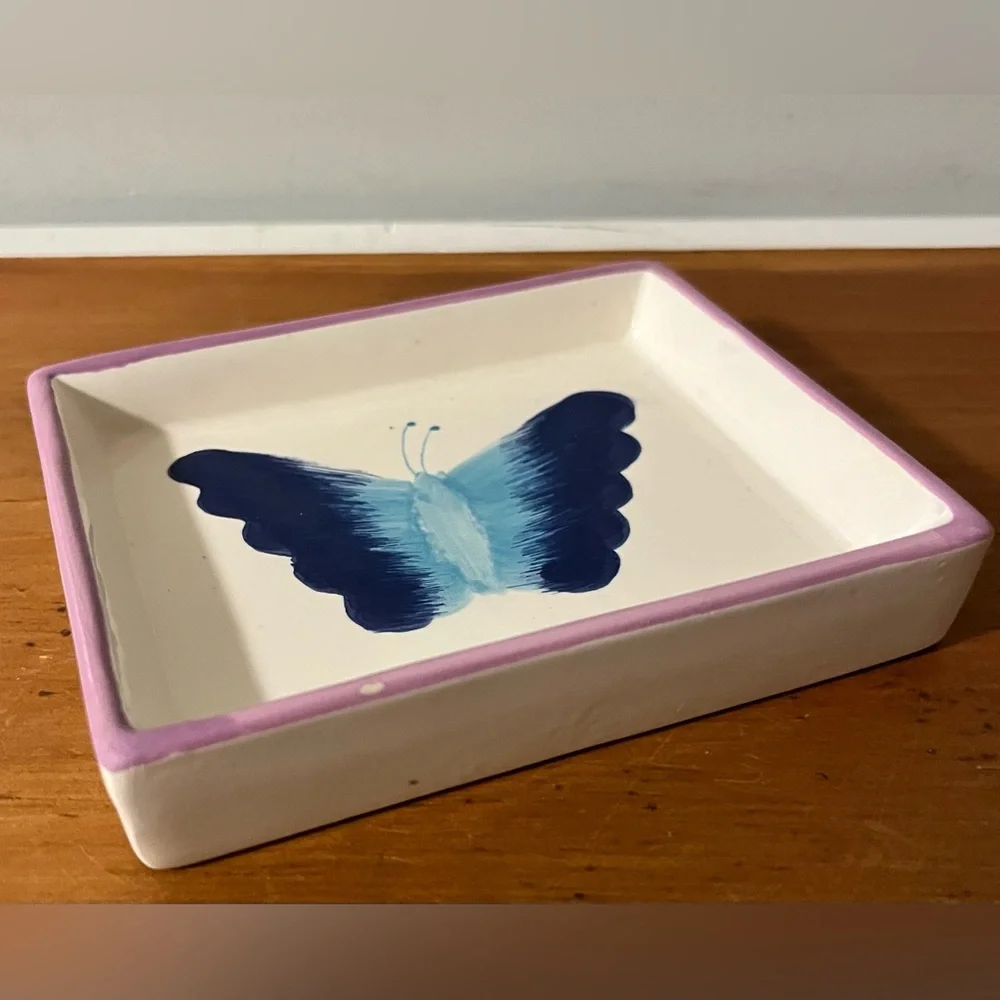 Butterfly Soap Dish Ring Key Trinket Tray